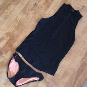 Swim top with bikini bottoms size XS